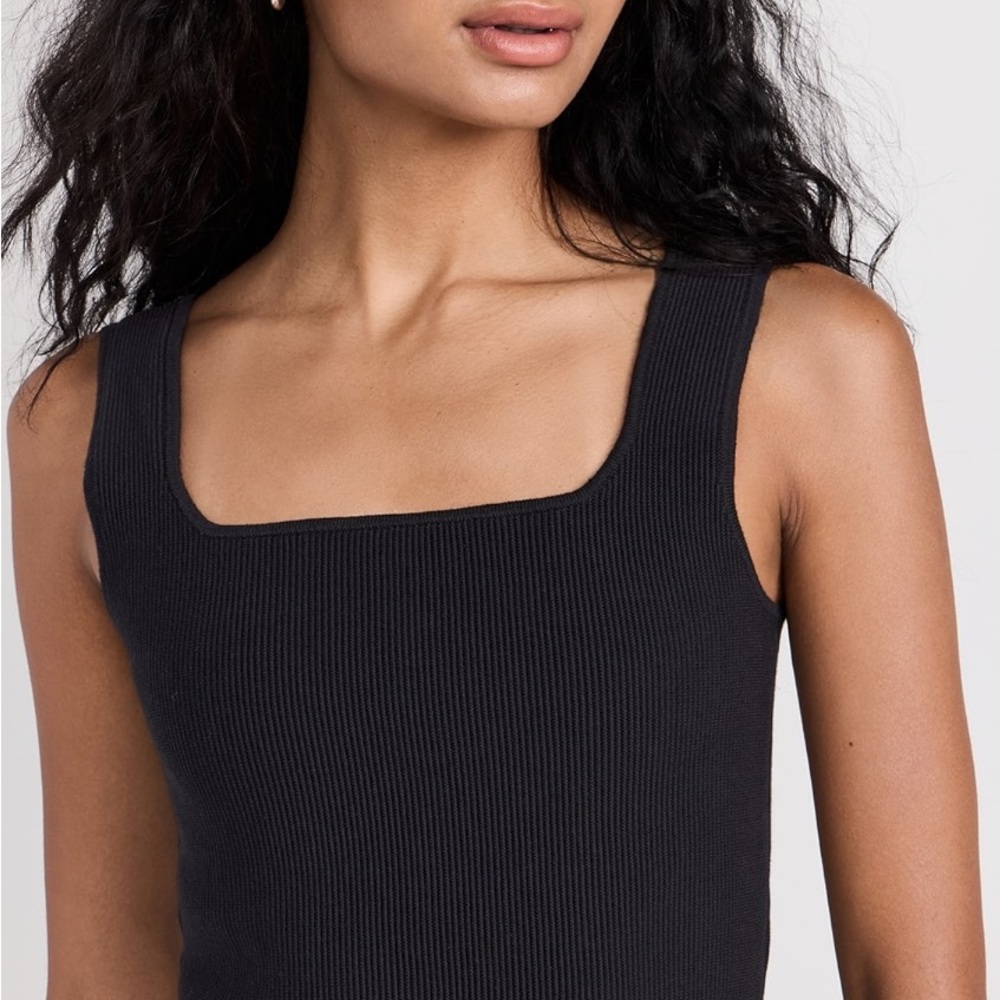 Reformation Black Ribbed Tank